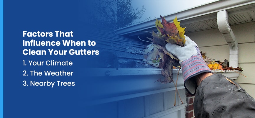 Factors That Influence When to Clean Your Gutters