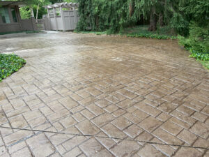 sealed concrete walkway