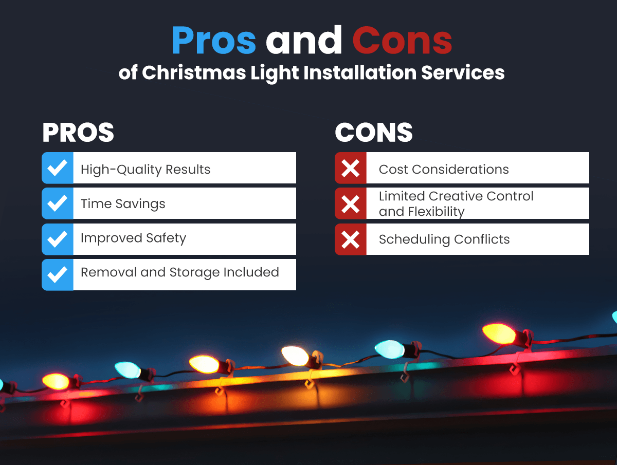 Pros and Cons of Christmas Light Installation Services