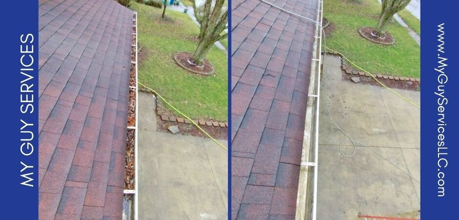 Gutter cleaning Avon before and after