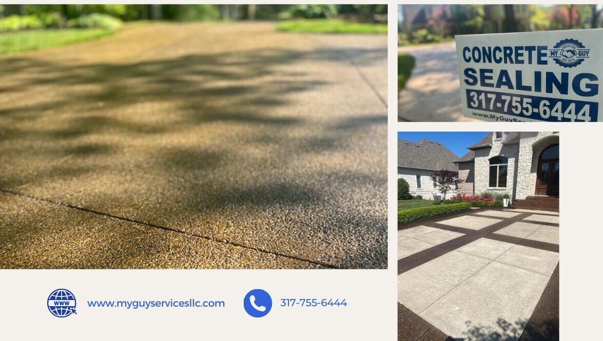 Sealed concrete driveway in Beech Grove, IN