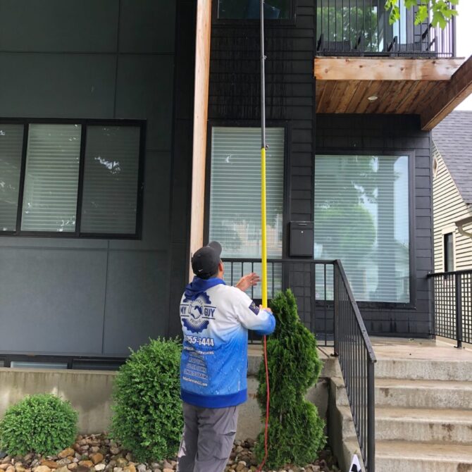 Soft washing windows in Plainfield